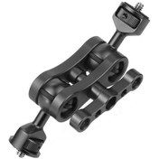 Resim Cbtx Kf30324 360 Derece Dönme Evrensel Sihirli Kol 1/4 "vida İplik Çift Balaj Adaptörü - Siyah 