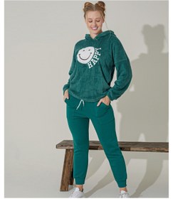 Resim tissue Welsoft Hoodie Kadın Eşofman Takımı (Happy) 