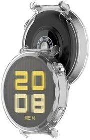 Resim Huawei Watch Gt5 41mm ile Uyumlu Kasa Ve Ekran Koruyucu 360 Tam Koruma Silikon Kılıf (Şeffaf) 