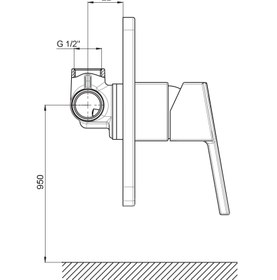 Resim Ritmo Ankastre Duş Bataryası Krom Mad85-C Gpd 