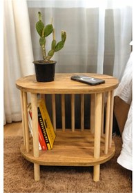 Resim Yan Sehpa - Komodin - Salon - Oturma Odası Zigon Sehpa Çam 