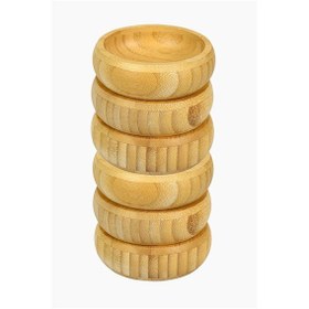 Resim Bambu Ahşap Sosluk Ve Çerezlik 10 Cm 6'lı Set Bambu 
