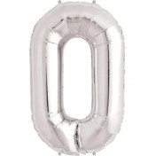 Resim Gümüş Rengi Folyo Rakam Balon 1 Metre 
