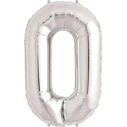 Resim Gümüş Rengi Folyo Rakam Balon 1 Metre 