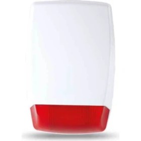 Resim Eds AS240K Yürüyen LED Göstergeli Flaşör Harici Siren Kırmızı Şarjlı 6V/280MAH Nicd Pil 