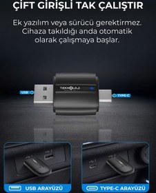 Resim Teknoloji Gelsin Kablosuz CarPlay ve Android Auto Apple ve Android Uyumlu 2in1 Tak Çalıştır Multimedya Adaptör 