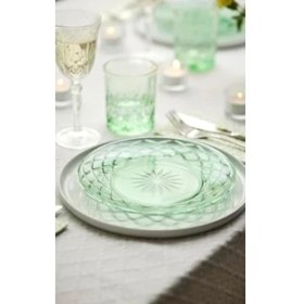 Resim Glas Sorrento Cam Tabak 4 Adet Çap:21 cm Yeşil 