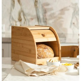 Resim Bambu Ekmek Kutusu, Ekmeklik Dolabı , Dar Alan Bambu Ekmeklik 27 * 20 cm 