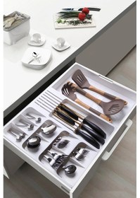 Resim Maxi Ayarlanabilir Kayar Kızaklı Kaşıklık Beyaz 