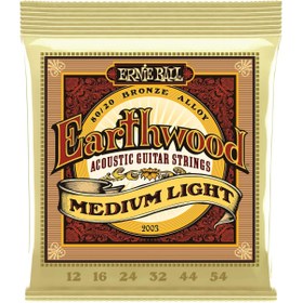 Resim AyrStore Medium Light Earthwood 80/20 Bronz Akustik Gitar Telleri 12-54 Kalınlık 