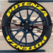 Resim bombtire 3d Lastik Yazısı POTENZA Beyaz Lastik Yazısı 2.5 Cm Orijinal Ürün 8 Adet 