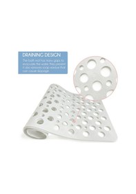 Resim 1 Adet Beyaz Küvet Paspası Vantuzlu Yapışır Dikdörtgen Duşa Kabin Banyo Duş Kaydırmazı 33x66 Cm Beyaz 