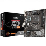 Resim MSI Amd A320m-a Pro Max Ddr4 3200(oc) Dvı Hdmı Glan M.2 Am4 M.2 Usb3.2 Matx 