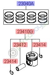 Resim Sekman Takımı Std Kia Bongo Orjinal | 230404A960 