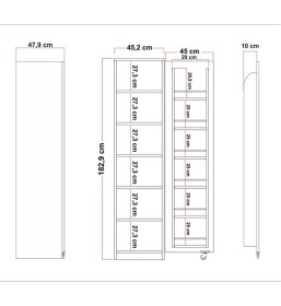 Resim Evistro Kiler Dolabı Tek Kapaklı 165 Derece Açılır Kapak Çok Amaçlı Mutfak Dolabı Beyaz 