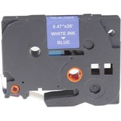 Resim Printpen BROTHER P-Touch TZE-535 MAVI ETIKETE BEYAZ (12mm x 8m) Etiket 