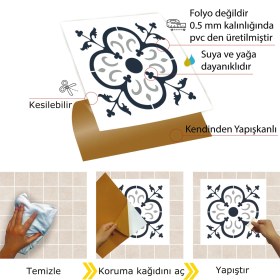Resim Tink Kendinden Yapışkanlı Solo Fas Pvc Karo 30X30 cm 4 Adet 0,36 M2 