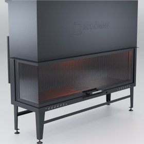 Resim 160 cm Sol Camlı Asansörlü Şömine Haznesi 