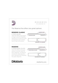 Resim Daddario Reserve Classic Clarinet Reeds 2 - Dct1020 Sib Klarnet K 