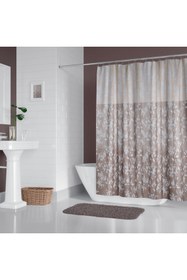 Resim Zethome Banyo Perdesi 1x120x200 Tek Kanat Duş Perdesi Halka Hediyeli 4247 
