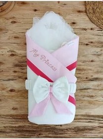 Resim Pembe Bebek Kundağı Bebek Dış Kundak Battaniyesi Hastane Çıkışı Yenidoğan Hediyelik Anakucağı 