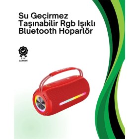 Resim S'82 Rgb Işıklı Taşınabilir Hoparlör - Çoklu Bağlantı Desteği 