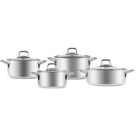 Resim Karaca Powersteel Pekin 316+ İndüksiyon Tabanlı 8 Parça Çelik Tencere Seti 