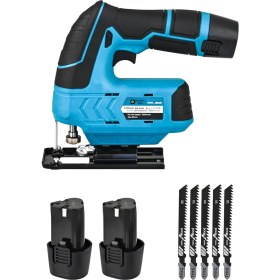 Resim Dynamic Tech 12 V 2 Ah Çift Akülü Şarjlı Dekupaj Testere Makinesi 