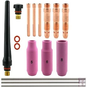 Resim Xiyyadms Tıg Kaynak Makinaları İçin Wp17 18 26 Serisi Tüketim Malzemeleri Seti - Wt20 Tungsten Tutucu Ve 26 Parça Tam Züccaciye 