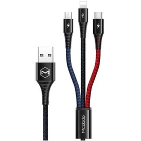 Resim Mcdodo Ca-6220 3in1 (micro-iphone-type-c)data-şarj Kablosu 2.4a 1.2m-renkli 