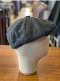 Resim Peaky Blinders Tarz İngiliz Model Kaşe Kumaş Kasket Şapka Gri 