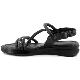 Resim Papuç Sepeti 3981 Anatomik Rahat Taban Günlük Kadın Sandalet Siyah 