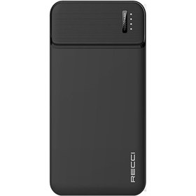 Resim Recci RPB-N16C Ultra İnce Hızlı Şarj Özellikli Led Işık Göstergeli Powerbank 10000mAh Siyah 