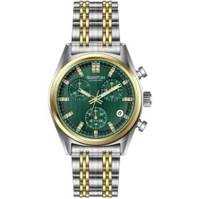Resim Quantum PWG1209.270 Chronograph Tüm Fonksiyonları Aktif 10 Atm Suya Dauanıklı Çelik Kasa Çelik Kordon Çizilmez Safir Cama Sahip Metalik Renk Erkek Kol Saati 