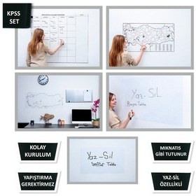 Resim Kpss Yazı Tahtası Eğitim Seti Statik Kağıt Tahta 