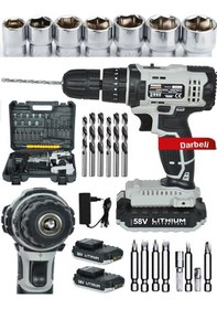 Resim Mager Germany Thechnology 58 Watt 8 Ah Li-ıon Akülü Vidalama Darbeli Şarjlı Matkap Ve Özel Set 