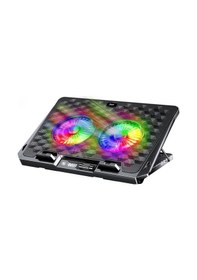 Resim Juo Odin Rgb Işıklı Gaming 2200rpm Çift Fan Led Display Laptop Notebook Soğutucu Stand 