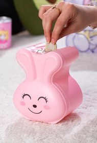 Resim Porsima 041 Pvc Anahtarlı Kilitli Gülenyüz Kumbara Pembe 12,5X15,5Cm 