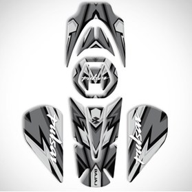 Resim Redline Grafik Bajaj Pulsar Tank Pad Set 5'li Gri 