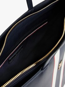 Resim Tommy Hilfiger TH Latam Corporate Tote Çanta, Standart, AW0AW18318, Gözyüzü Mavisi, Kadın 