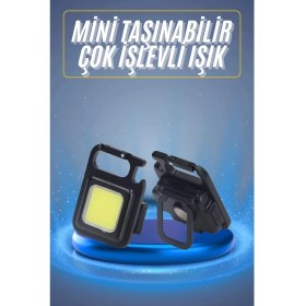 Resim Eco Lounge Kamp Çadır Lambası Şarjlı El Feneri Işıldak Anahtarlık Mini Mıknatıslı 