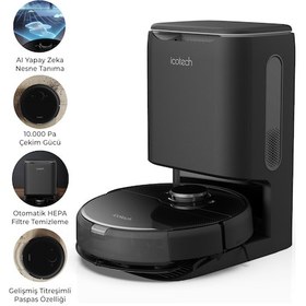 Resim F10 Max Plus AI 10000 Pa Yapay Zekalı Titreşimli Mop Toz İstasyonlu Akıllı Robot Süpürge 