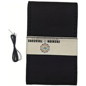 Resim Meridiangoods Siyah Çizgi 15 İnç Pu Deri Direksiyon Kılıfı İğne Ve İplik Hediyeli Siyah Çizgi 