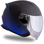 Resim Origine Palio 2.0 DeepSky Mat Siyah-Navy Mavi Güneş Vizörlü Açık Kask 