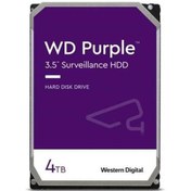 Resim Wd 4Tb 3.5 Purple WD43PURZ Sata3 5400RPM 64MB 7-24 Guvenlık Harddisk 