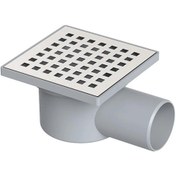 Resim Maxiflow 10x10 cm Ø70 Yandan Çıkışlı Line Yer Süzgeci (3012.0Y070K.010.1) 