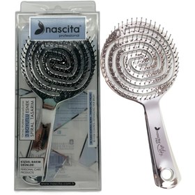 Resim Genel Markalar Pro 3D Flexi Kontrol Açma Tarama Saç Fırçası Gümüş 35 