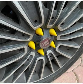 Resim Sts Oto Aksesuar Sivri Mermi Bijon Kapağı Sökme Aparatlı Sarı 19 mm 