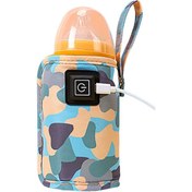 Resim Padalink Usb Şarjlı Dış Mekan Bebek Biberon Isıtıcı Kılıfı - Camo Mavi - Avrupa Standartı - Akıllı Sıcaklık Kontrolü Ve Isı Saklama Özelliği 