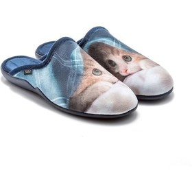 Resim Twigy Kitten Kadın Ev Terliği Mavi 36/41 AA0065 Çok Renkli 